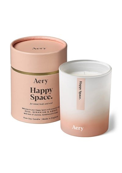 AERY HAPPY SPACE CANDLE AND BATH SALT GIFT SET