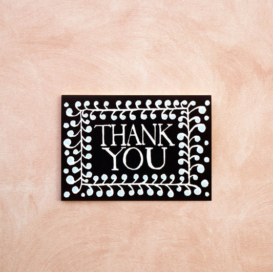 THANK YOU CARD - BLACK AND BLUE